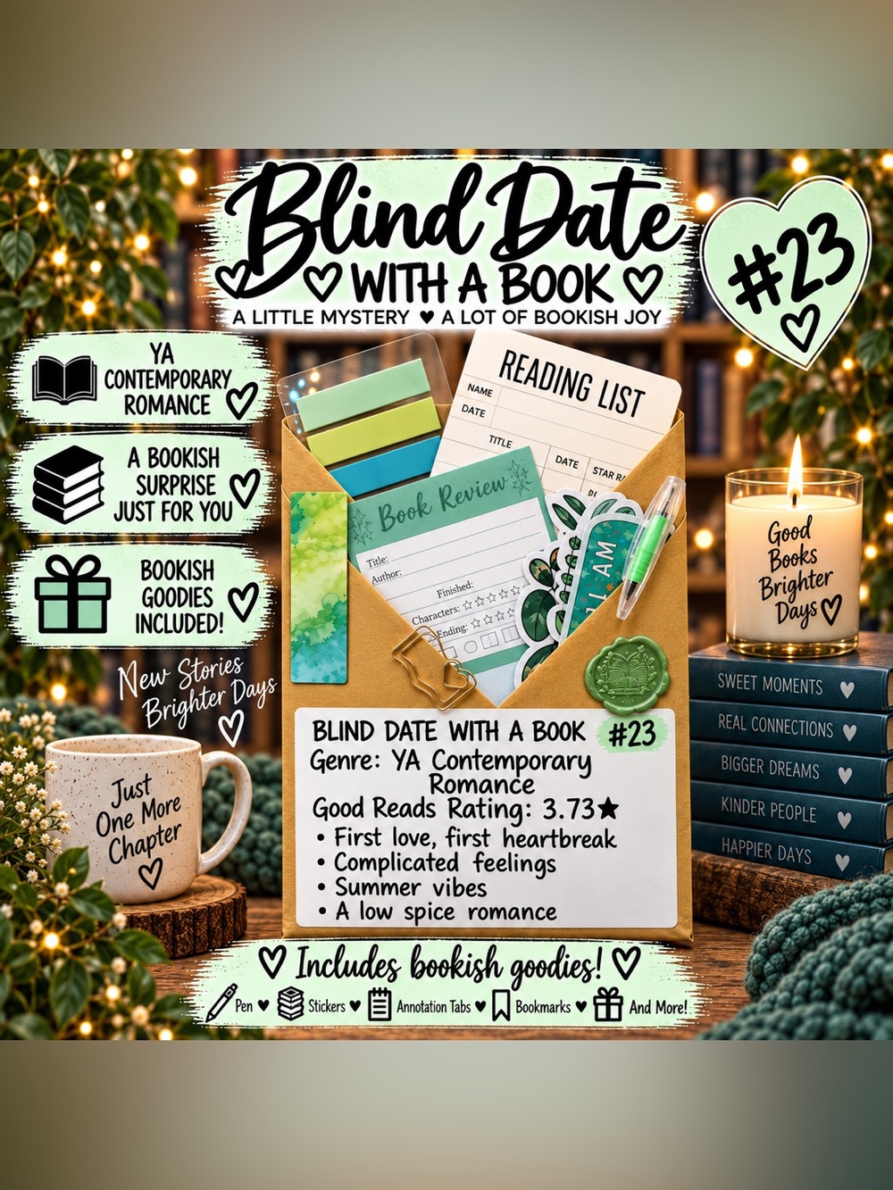 Blind Date With A Book #23 - YA Contemporary Romance Book & Accessories